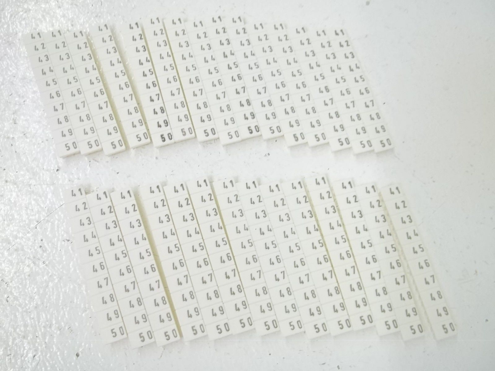 WIELAND 04.846.0553.0 MARK.TAG STRIPS 41-50 (PKG OF 29) NSMP