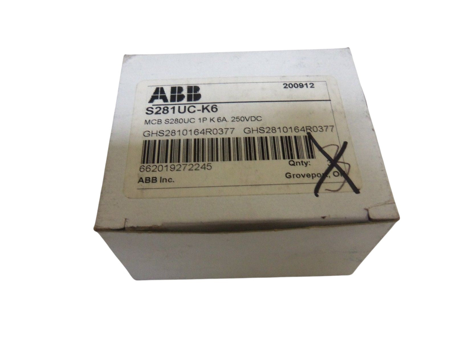 LOT OF 2 ABB S2A1UC-K6 CIRCUIT BREAKER NSMP