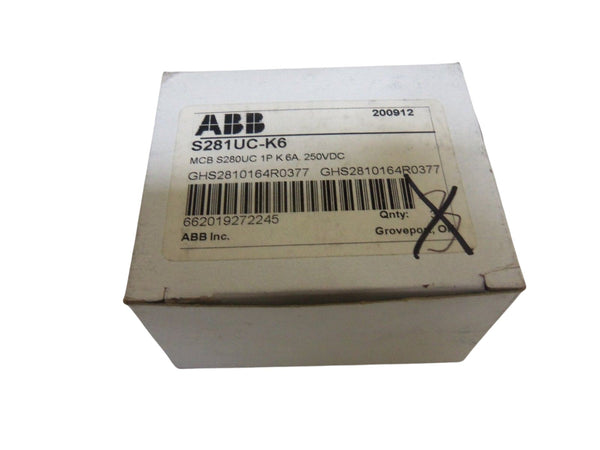 LOT OF 2 ABB S2A1UC-K6 CIRCUIT BREAKER NSMP