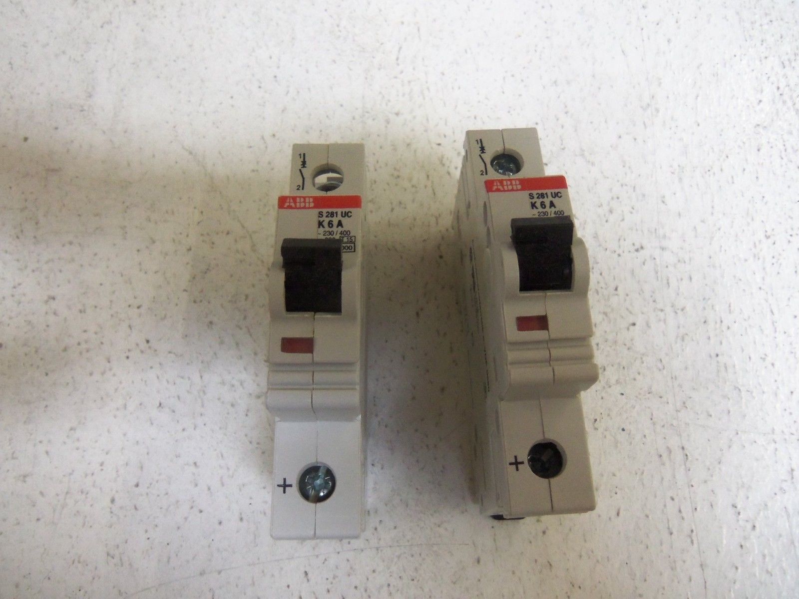 LOT OF 2 ABB S2A1UC-K6 CIRCUIT BREAKER NSMP