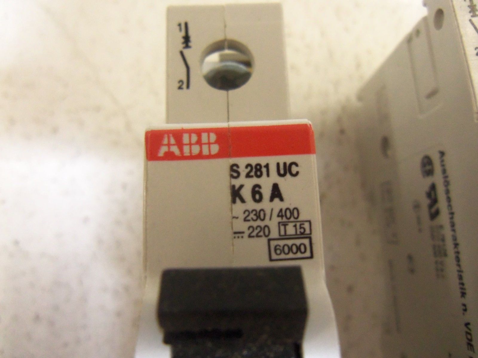 LOT OF 2 ABB S2A1UC-K6 CIRCUIT BREAKER NSMP