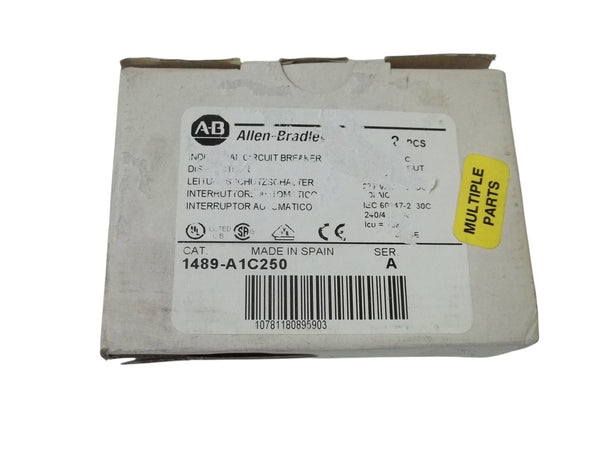 LOT OF 2 ALLEN BRADLEY 1489-A1C250 SER.A CIRCUIT BREAKER NSMP