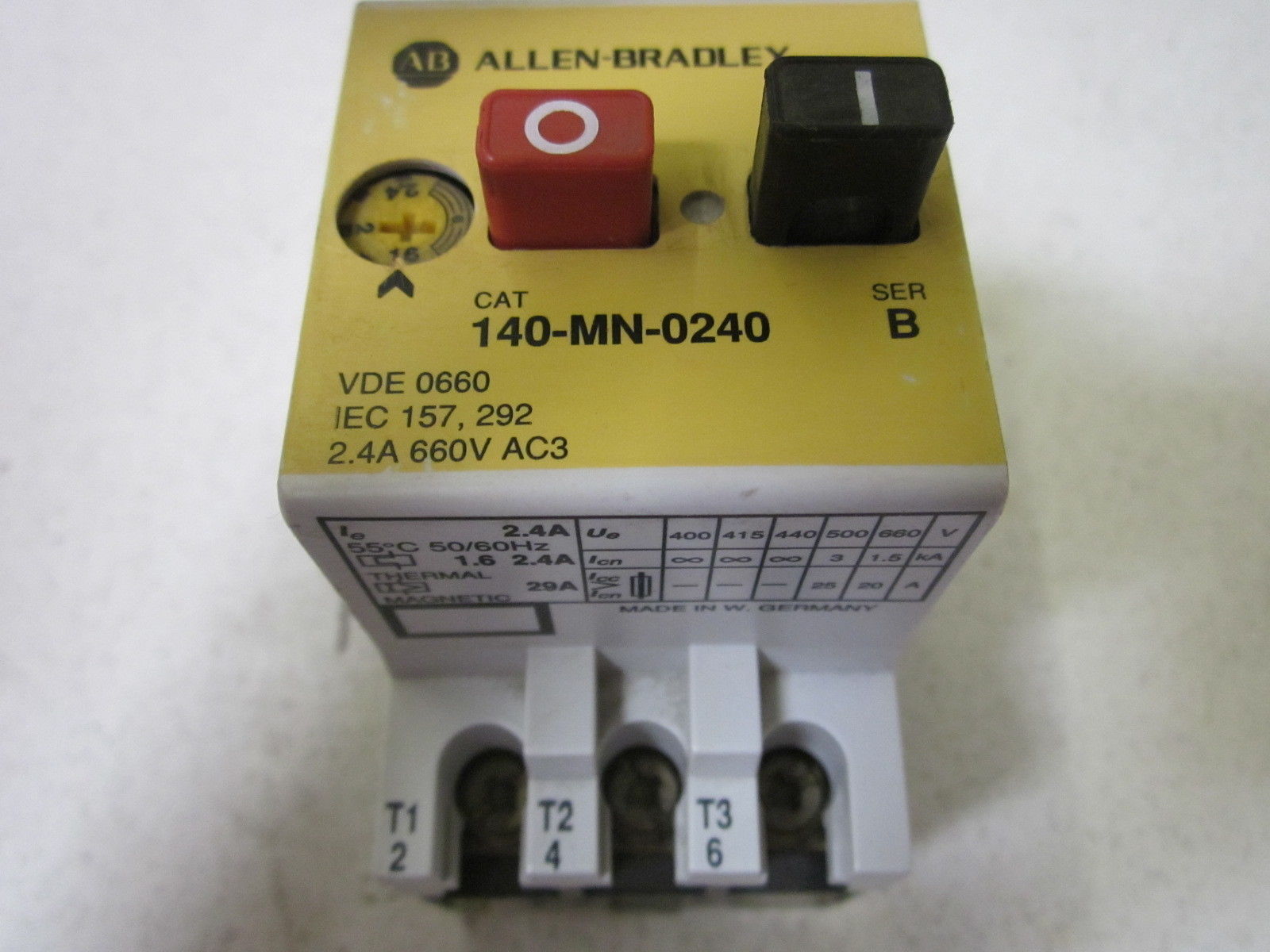 ALLEN BRADLEY 140-MN-0240 SER.B (PKG OF 2) UNMP