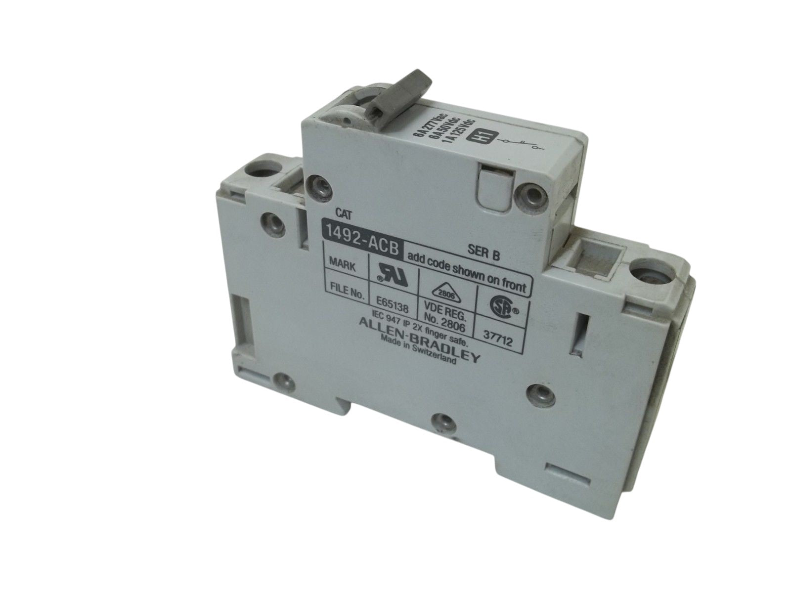 LOT OF 2 ALLEN BRADLEY 1492-ACB-H1 SER.B CIRCUIT BREAKER UNMP