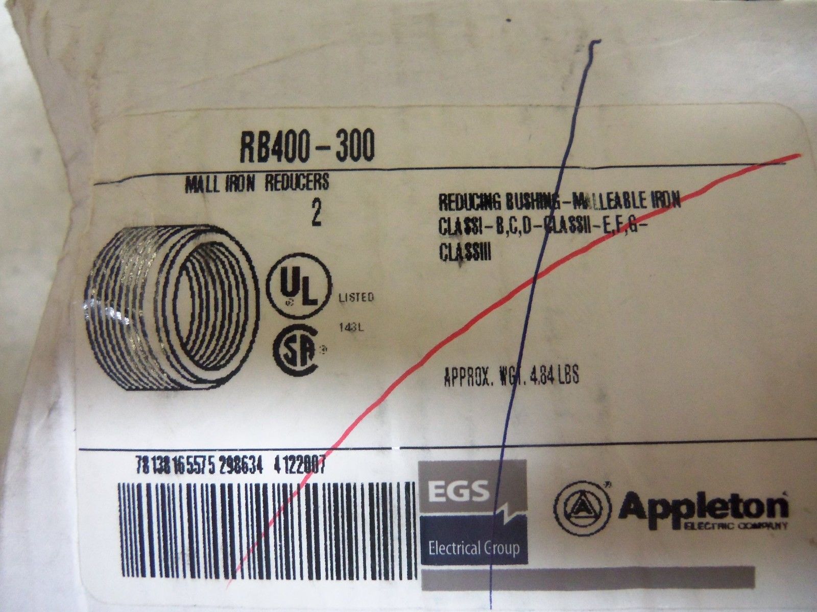 LOT OF 2 APPLETON RB400-300 CONDUIT NSMP