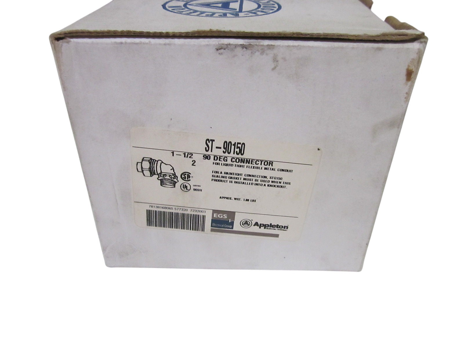 LOT OF 2 APPLETON ST-90150 CONNECTOR 90 DEG 1-1/2" NSMP