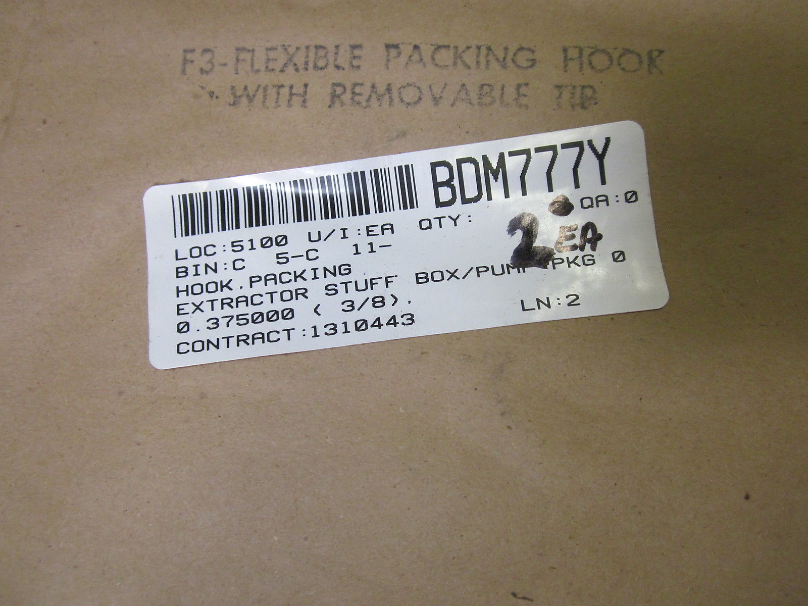 LOT OF 2 BDM777Y EXTRACTOR HOOK NSMP