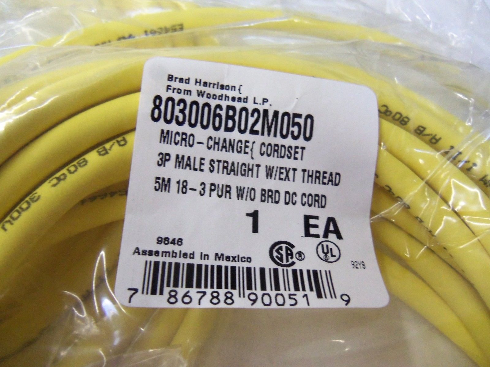 LOT OF 2 BRAD HARRISON 803006B02M050 NSMP