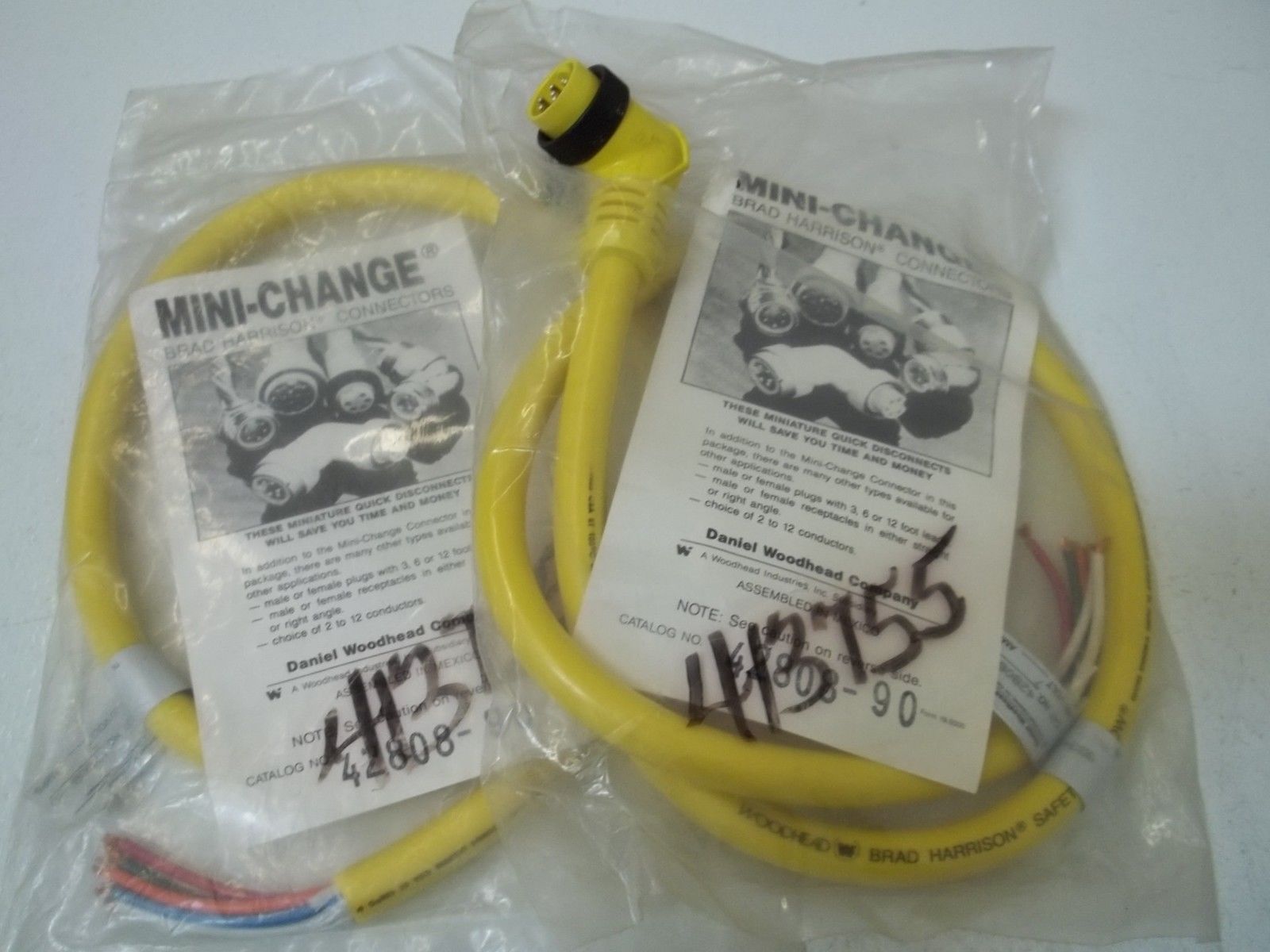 LOT OF 2 BRAD HARRISON 42808-90 CONNECTORS NSNP