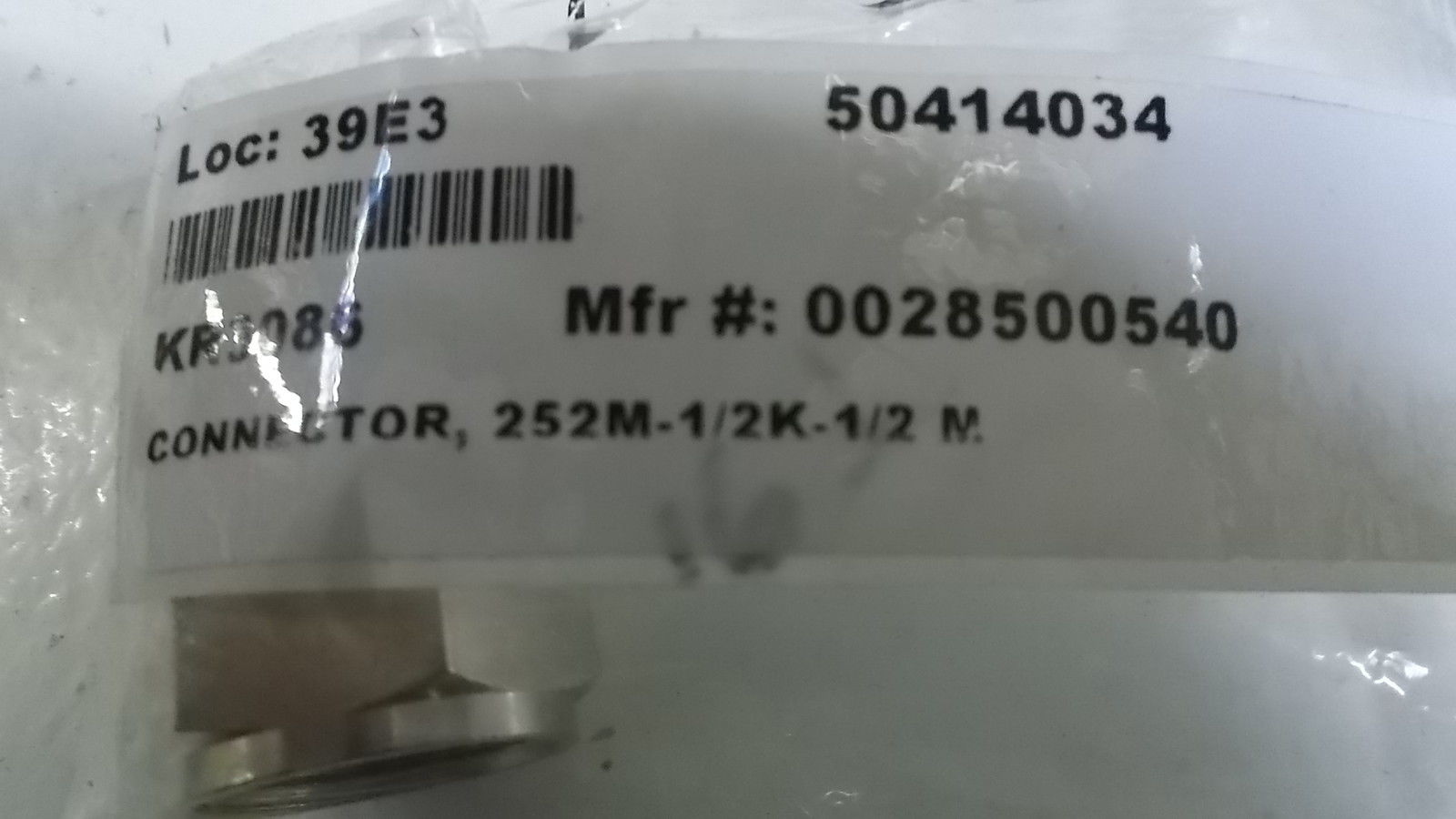 LOT OF 2 CONNECTOR 252M-1/2K-1/2M 0028500540 NSNP