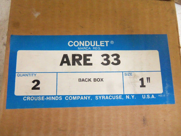 LOT OF 2 CROUSE-HINDS ARE33 CONDUIT NSMP