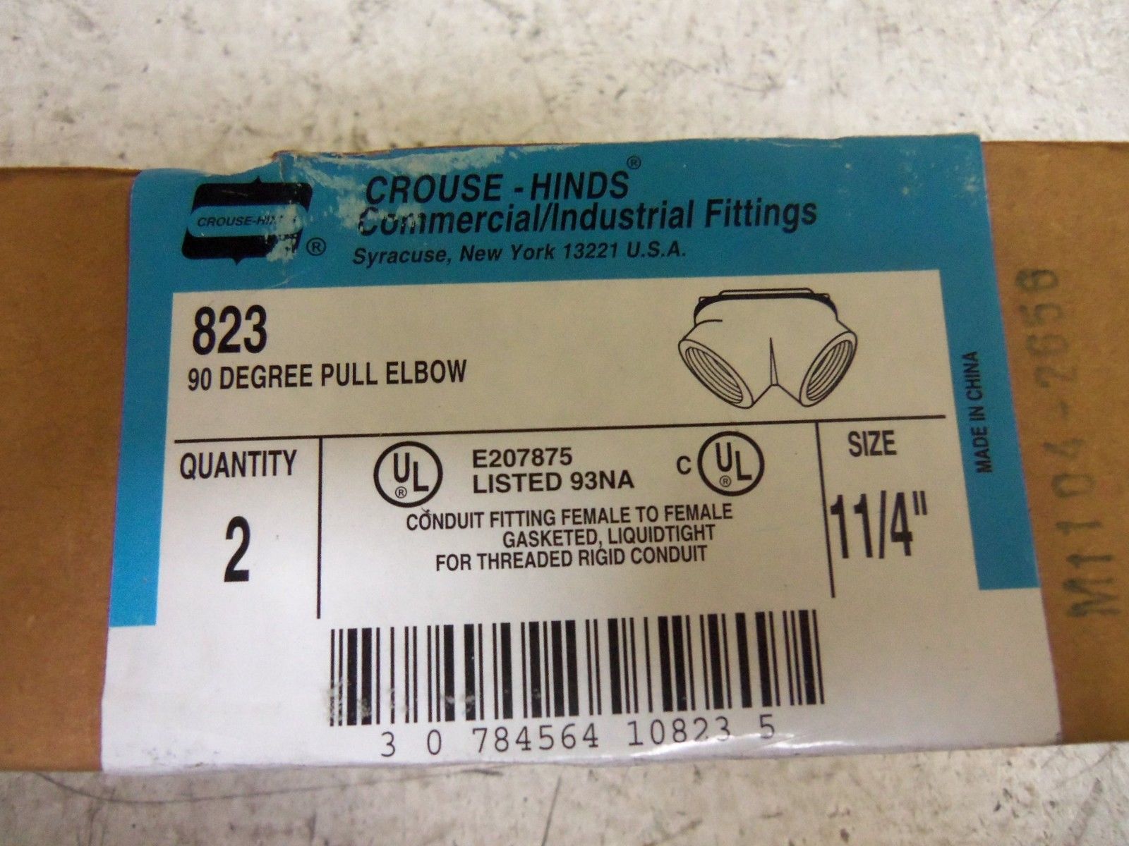 LOT OF 2 CROUSE-HINDS 823 CONDUIT NSMP