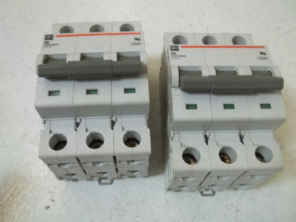 LOT OF 2 CUTLER HAMMER WMS3B06 CIRCUIT BREAKER UNMP