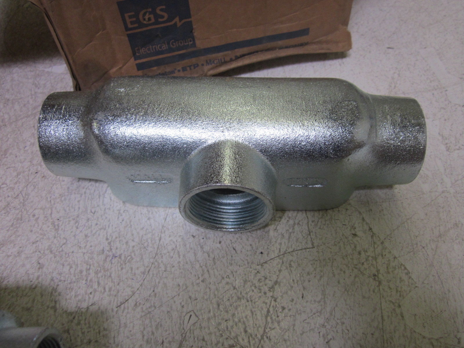 LOT OF 2 EGS ELECTRICAL GROUP T-150 CONDUIT BODIES TYPE T 1 1/2"  NSMP