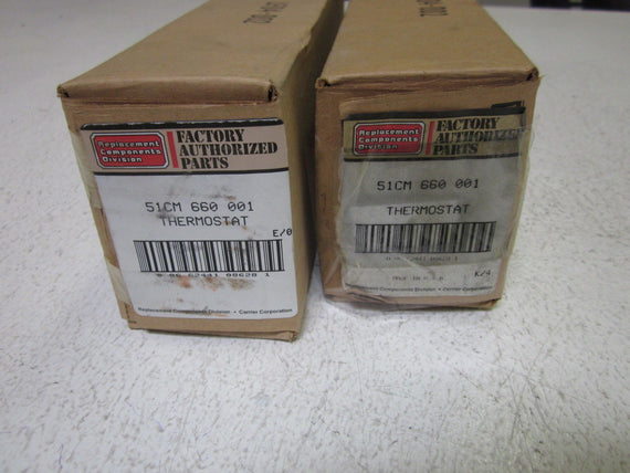 LOT OF 2 FACTORY AUTHORIZED PARTS PKG 51FY 660 004 277V THERMOSTAT *USED*