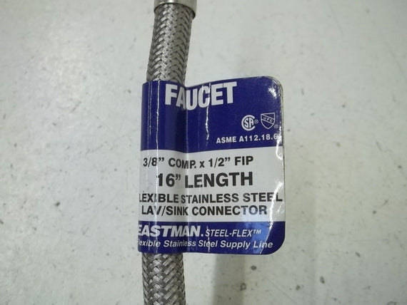 LOT OF 2 FAUCET 48004 16"  STAINLESS STEEL LAV/SINK CONN.*NEW NO BOX*