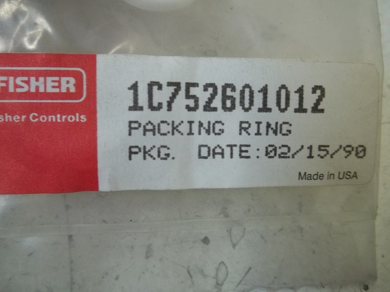 LOT OF 2 FISHER 1C752601012 PACKING RING NSMP