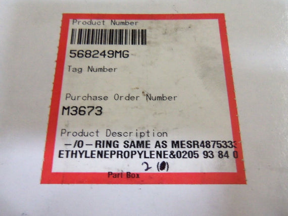 LOT OF 2 FLOWSERVE 568249MG O-RING *NEW IN BOX*