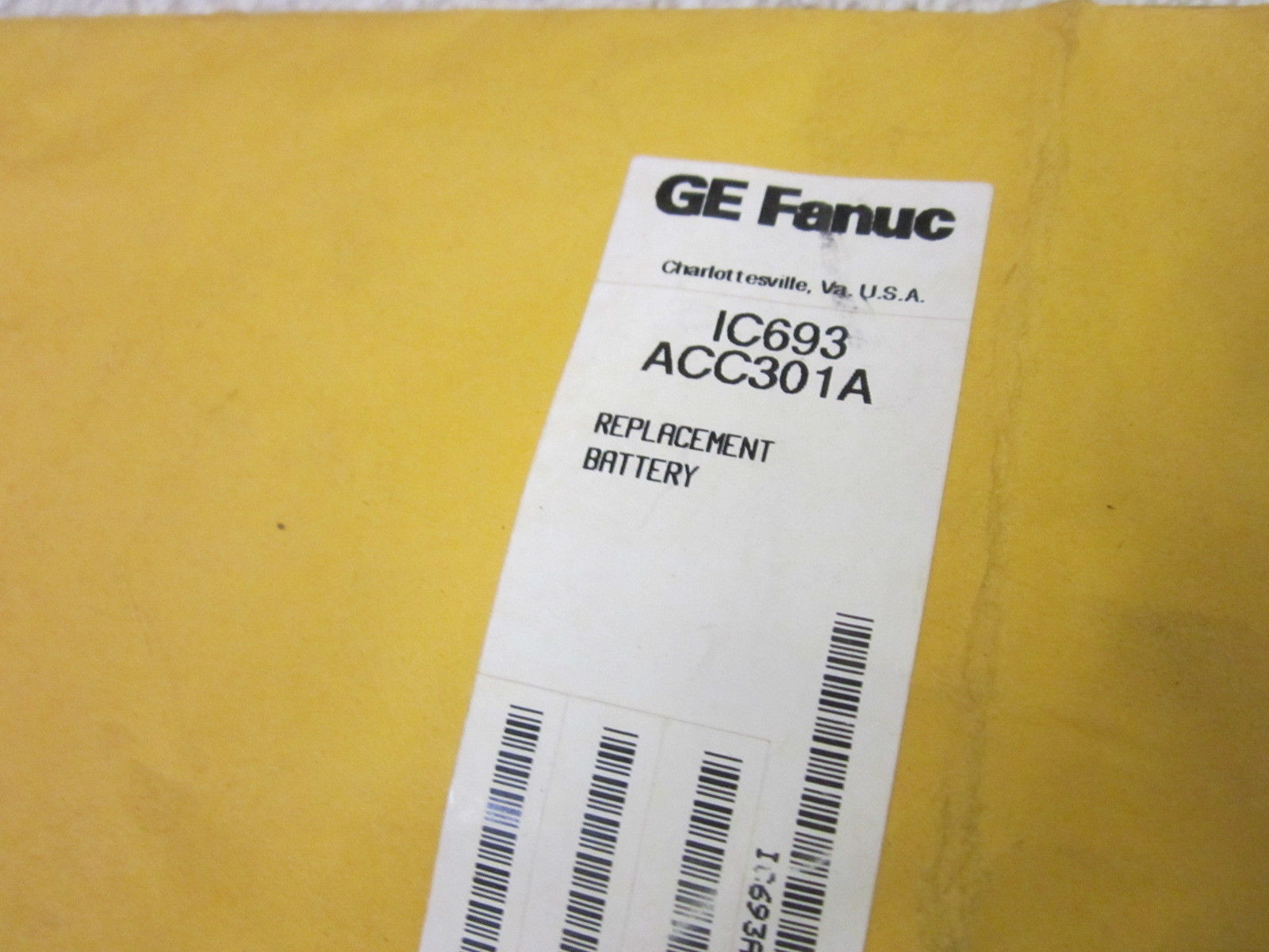 LOT OF 2 GE FANUC IC693-ACC301A REPLACEMENT BATTERY  NSMP