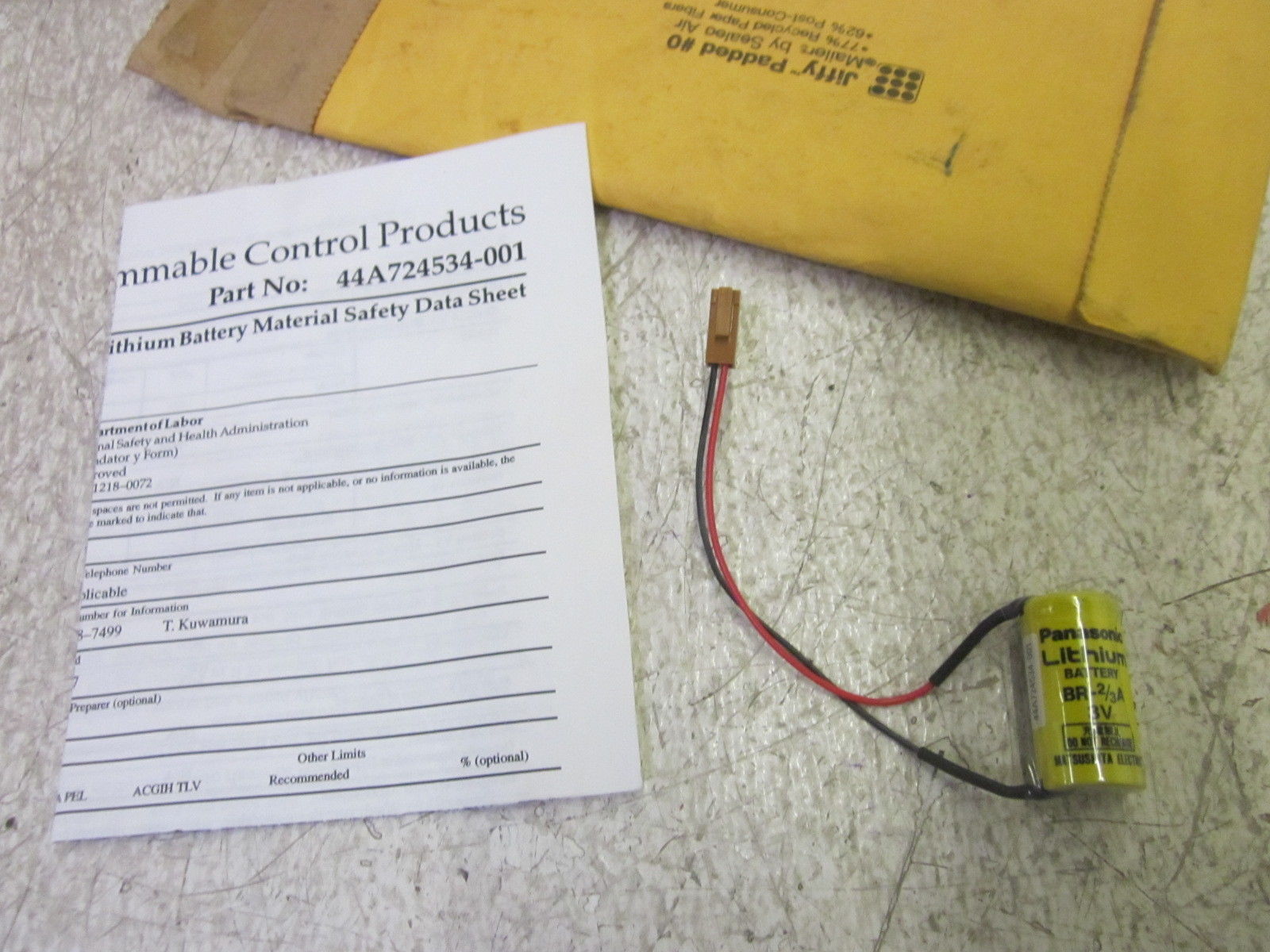 LOT OF 2 GE FANUC IC693-ACC301A REPLACEMENT BATTERY  NSMP