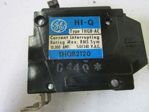 LOT OF 2 GE THQB2120 CIRCUIT BREAKER UNMP