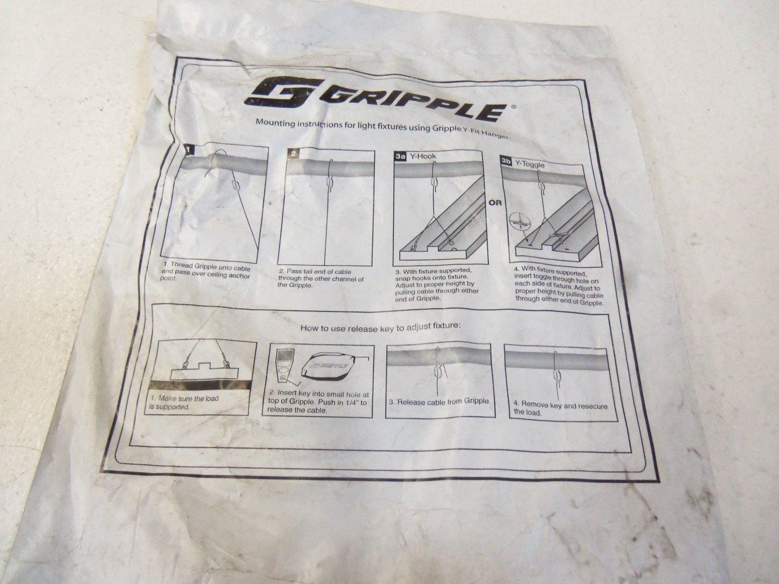 LOT OF 2 GRIPPLE HF-YTQG-N02-5FT-460MM-2PK 1/4" NSFS