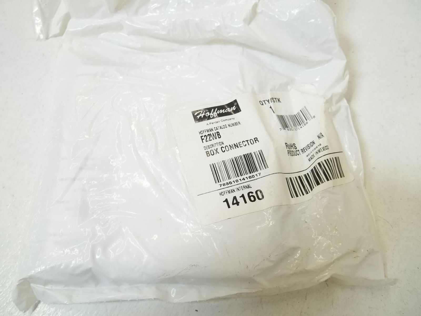 LOT OF 2 HOFFMAN F22WB BOX CONNECTOR NSMP