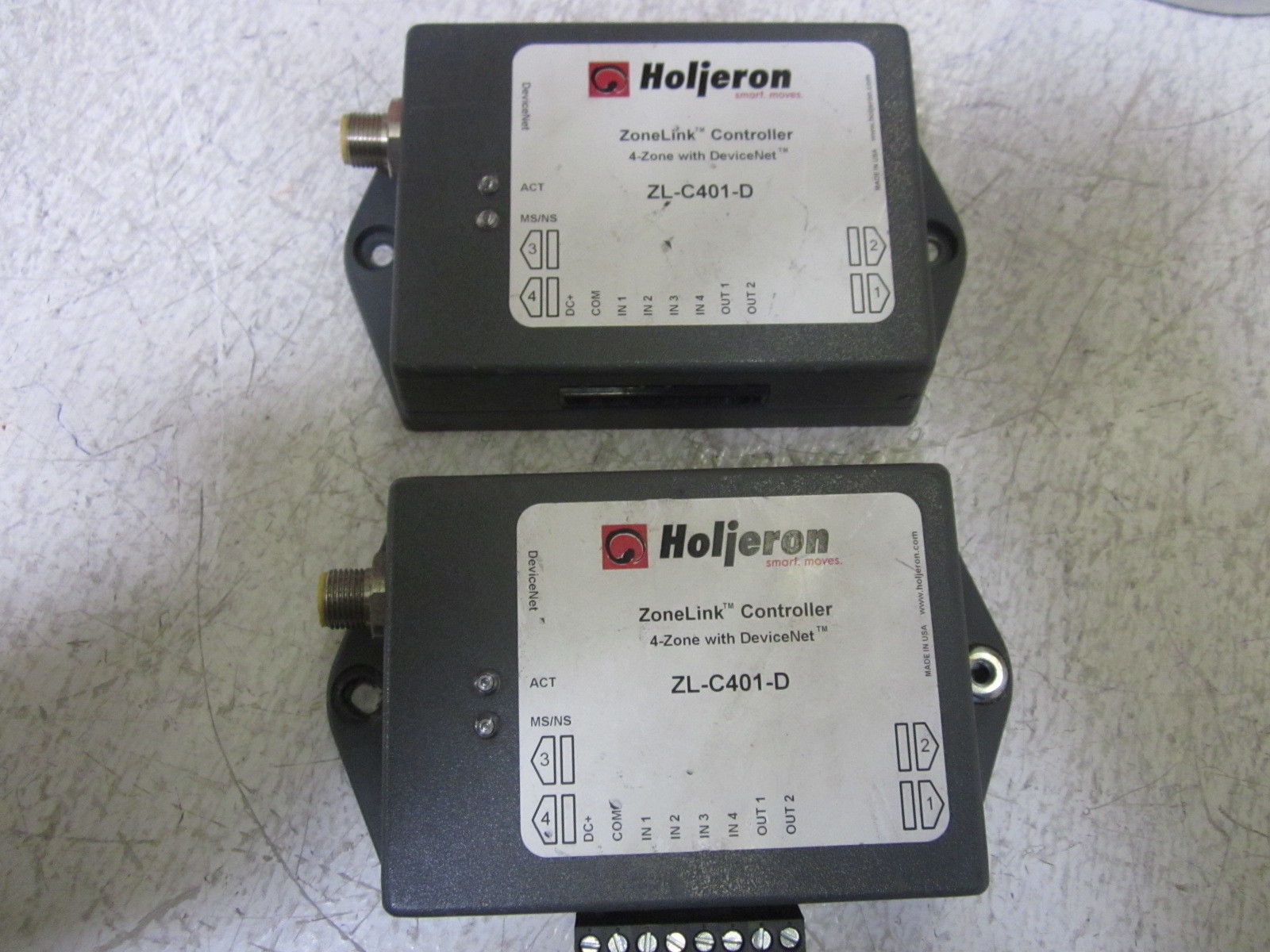 LOT OF 2 HOLJERON ZONELINK CONTROLLER ZL-C401-D UNMP