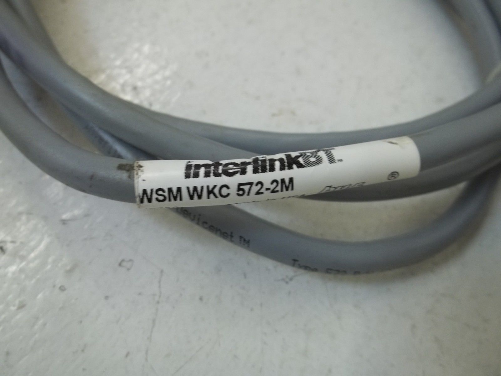 LOT OF 2 INTERLINKBT WSMWKC572-2M CONNECTOR CABLE UNMP