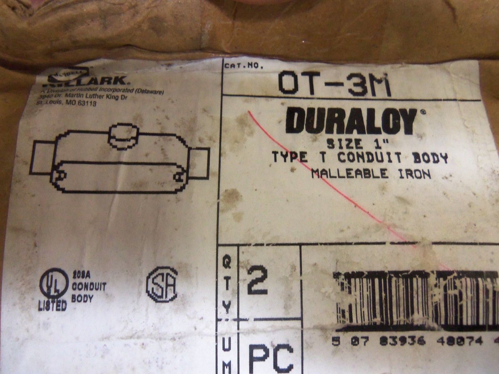 LOT OF 2 KILLARK OT-3M CONDUIT NSMP