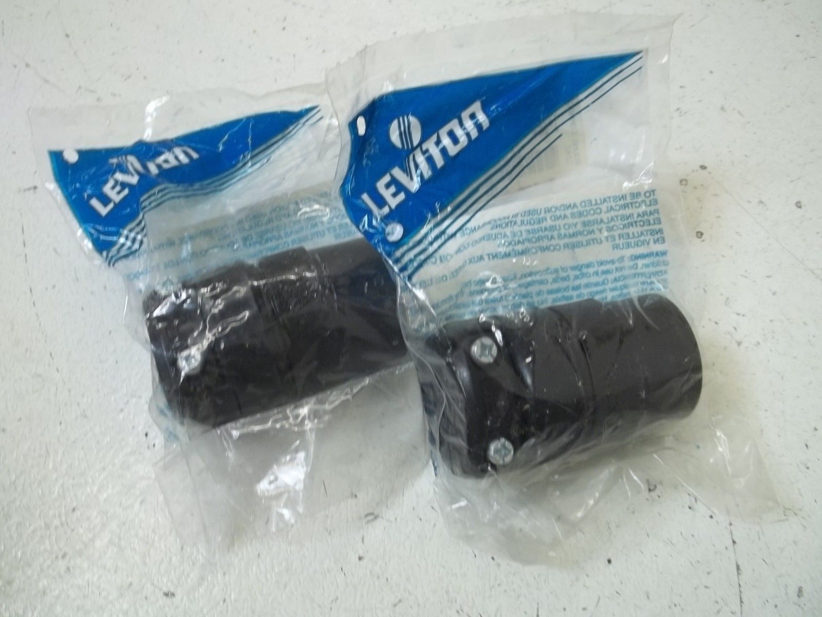 LOT OF 2 LEVITON 6X784 ROUND CONNECTOR NSMP