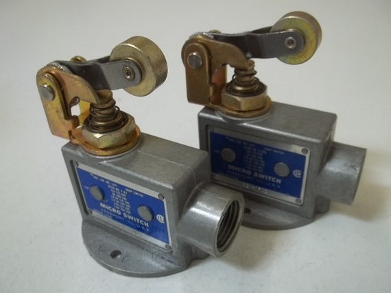 LOT OF 2 MICROSWITCH BZV-2RQ2 LIMIT SWITCH *USED*