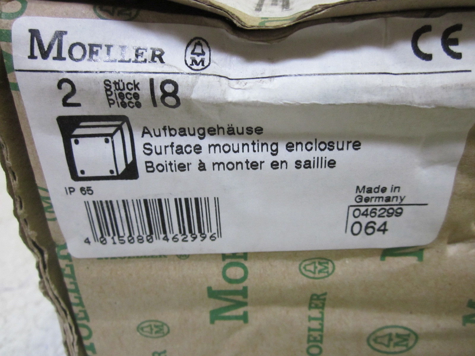 LOT OF 2 MOELLER I8 PUSH BUTTON ENCLOSURE NSMP