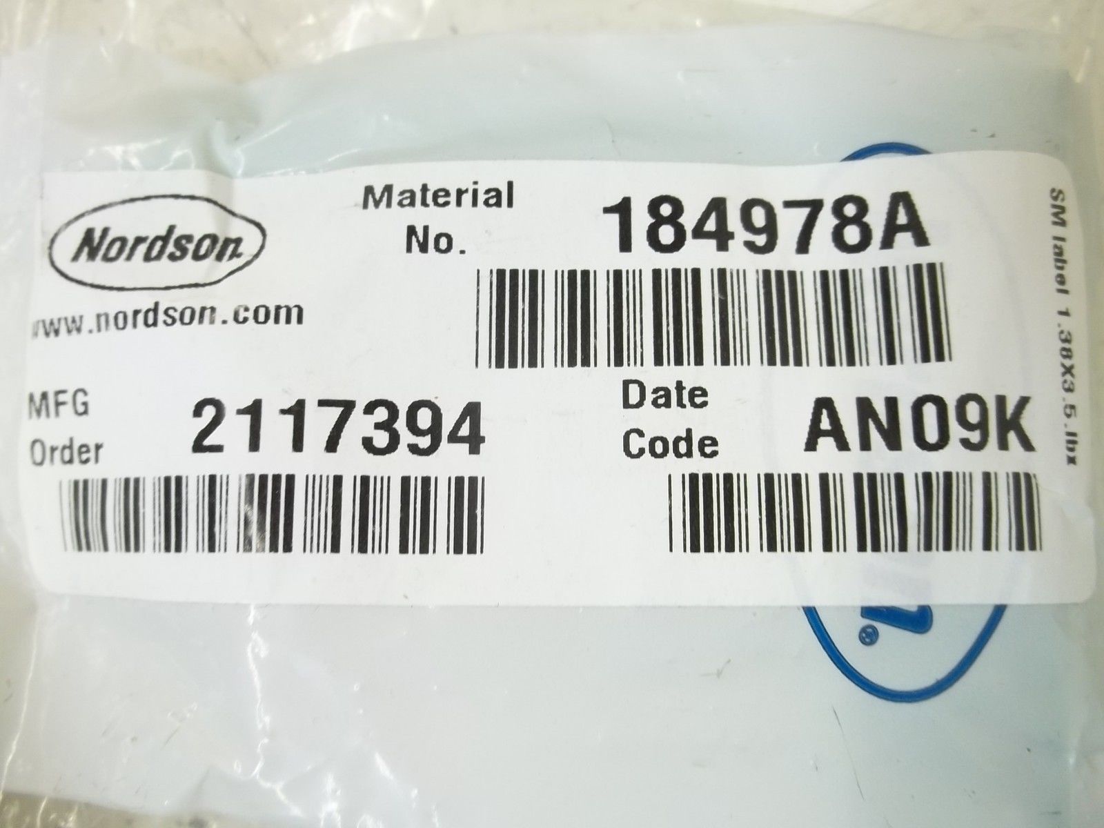 LOT OF 2 INDUSTRIAL SPARE PART 184978A NSMP