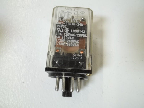 LOT OF 2 NTE ELECTRONICS INC. R02-11010-24N RELAY 10A-24VDC NSMP