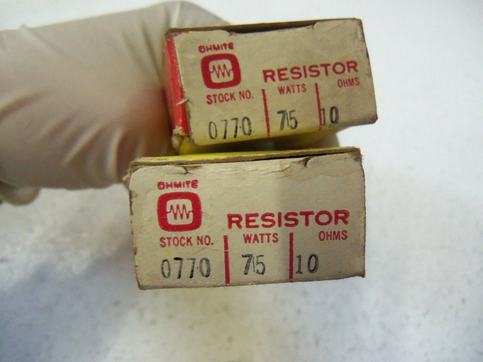 LOT OF 2  OHMITE RESISTOR 0770 NSMP