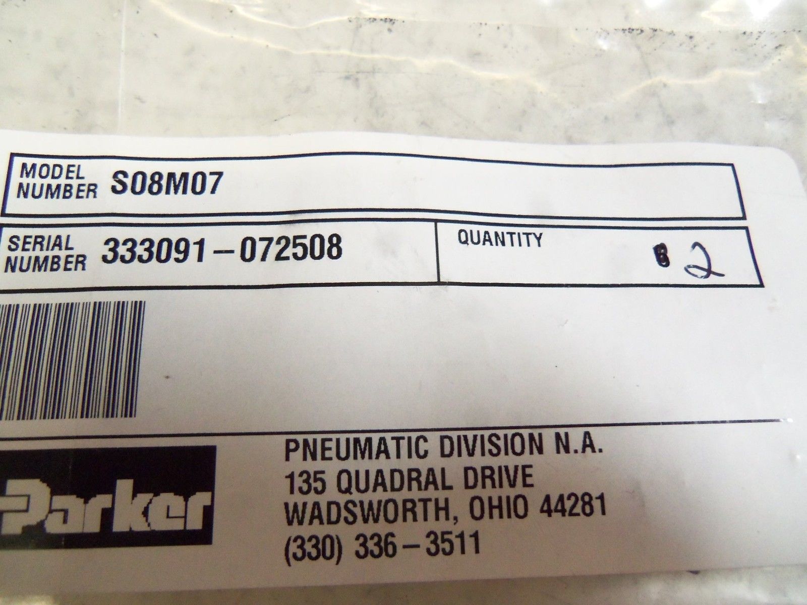 LOT OF 2 PARKER S08M07 PROXIMITY SWITCH NSNP