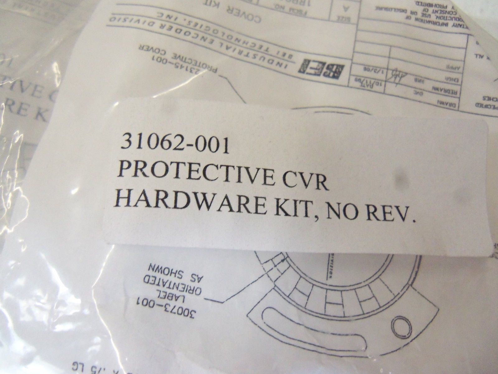LOT OF 2 PROTECTIVE CVR; HARDWARE KIT 31062-001 NSMP