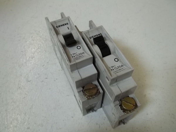 LOT OF 2 SIEMENS 5SN1 NG20A CIRCUIT BREAKER 220/380VUNMP