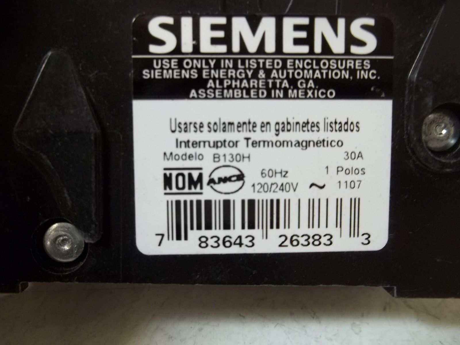 LOT OF 2 SIEMENS B130H CIRCUIT BREAKER NSNP