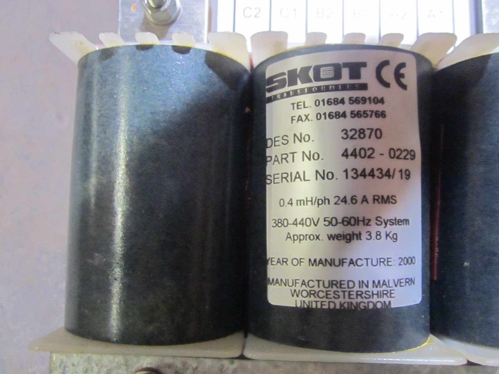 LOT OF 2 SKOT TRANSFORMERS 4402-0229 TRANSFORMER 380-440V UNMP