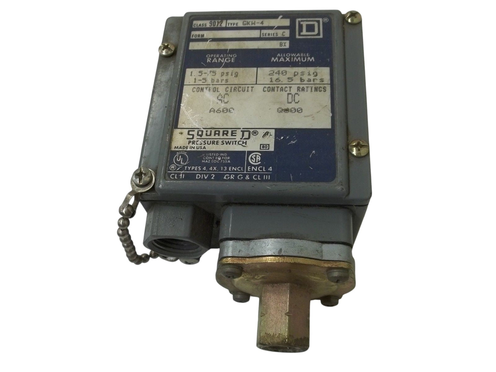 LOT OF 2 SQUARE D 9012-GKW-4 SER.C UNMP