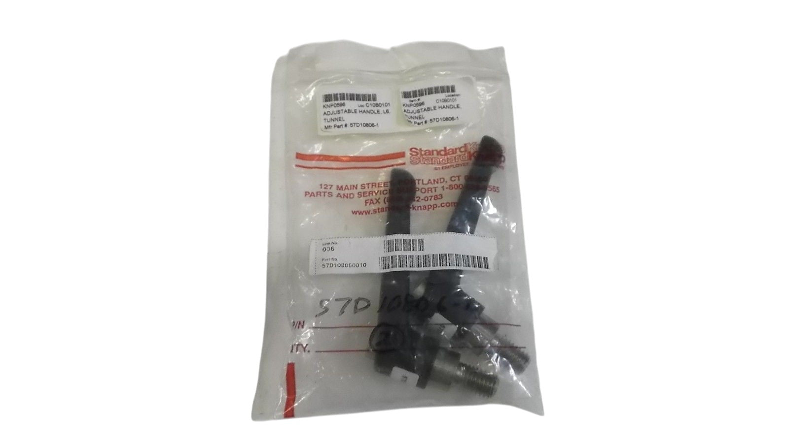 LOT OF 2 STANDARD KNAPP ADJUSTABLE HANDLE 57D10806-1 NSMP