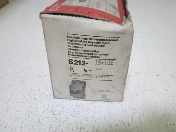 LOT OF 2 STOTZ S212-K6 2P 6A CIRCUIT BREAKER W/ AUXILIARY CONTACT NSMP