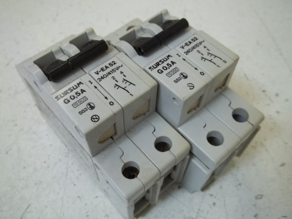 LOT OF 2  SURSUM V-EA52-G0,5A CIRCUIT BREAKER NSNP
