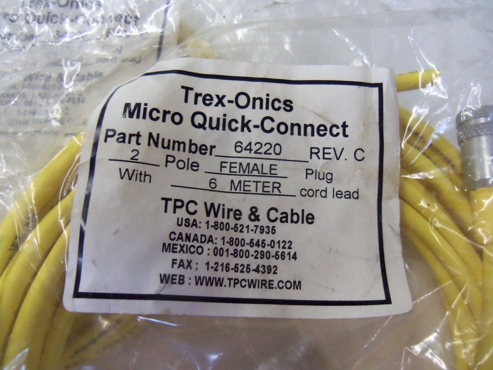 LOT OF 2 TPC WIRE & CABLE 64220 NSMP