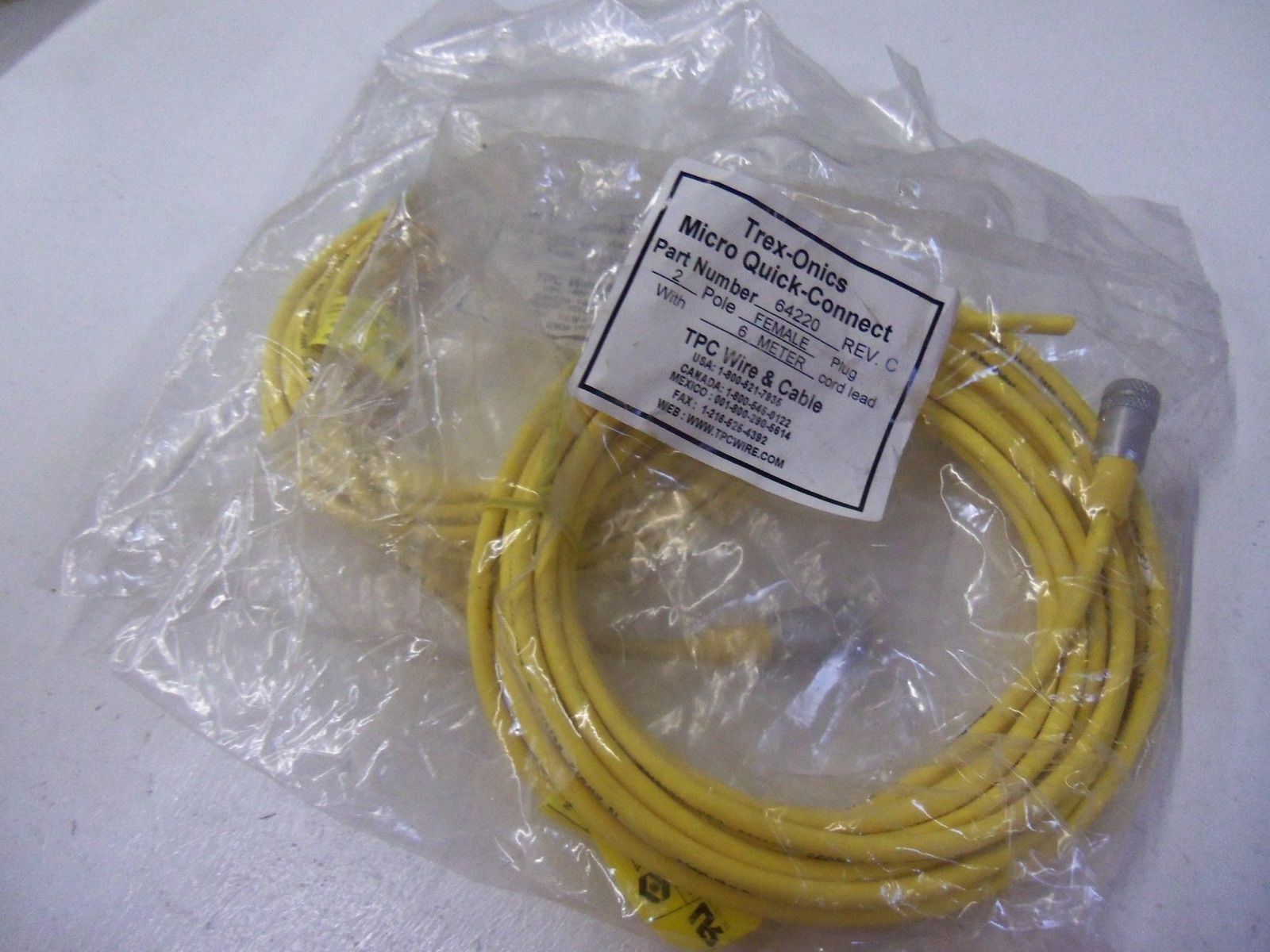 LOT OF 2 TPC WIRE & CABLE 64220 NSMP