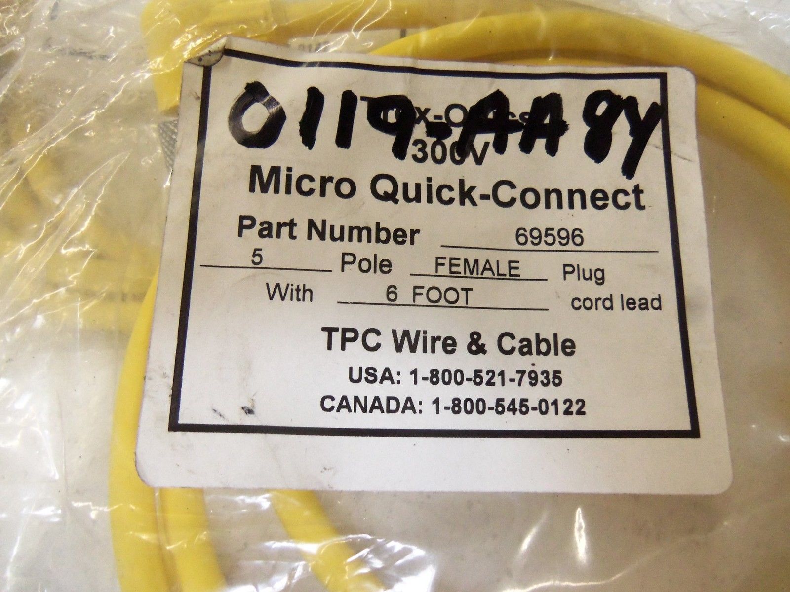 LOT OF 2 TPC WIRE & CABLE 69596 NSMP