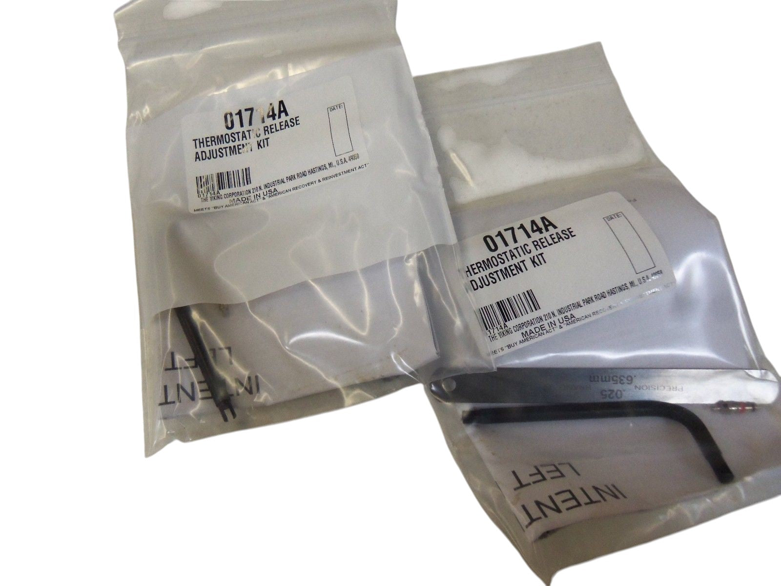 LOT OF 2 VIKING 01714A ADJUSTMENT KIT NSMP