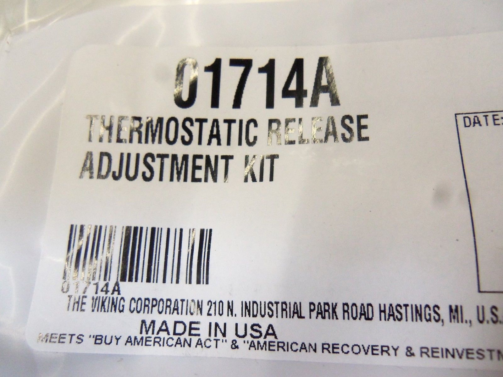 LOT OF 2 VIKING 01714A ADJUSTMENT KIT NSMP